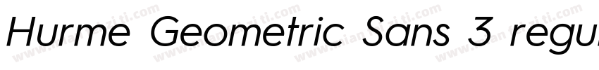 Hurme Geometric Sans 3 regular字体转换